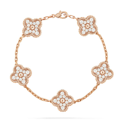 [NOVO]CLOVER 5 MOTIFS VOLLDIAMANT-ARMBAND