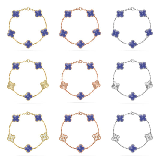 [GALE]CLOVER 5 MOTIF BLUE VEINS BRACELET COLLECTION