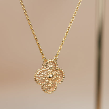 [GALE]CLOVER 15MM  BRONZING NECKLACE