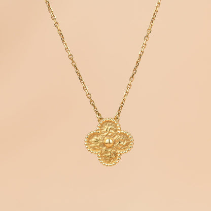 [GALE]CLOVER 15MM  BRONZING NECKLACE