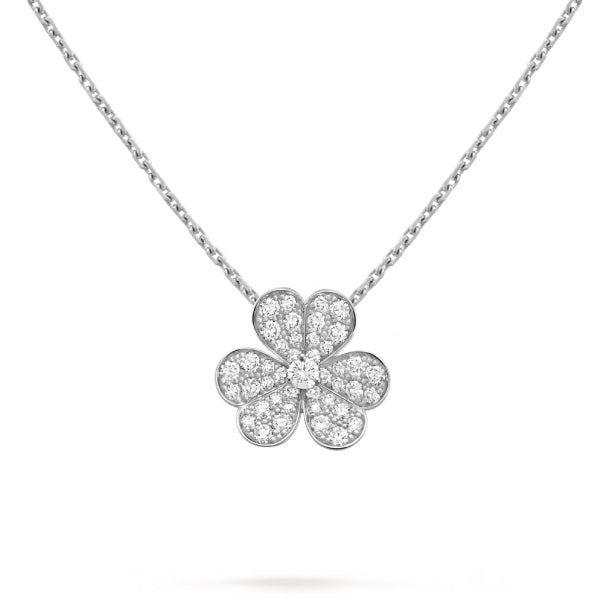 [GALE]CLOVER DIAMOND NECKLACE SILVER