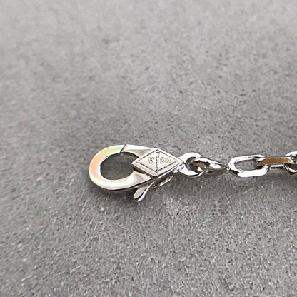 [GALE]CLOVER 5 MOTIF ONYXS DIAMOND BRACELET SILVER