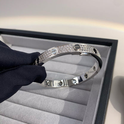 [GALE]LOVE BRACELET 6.1MM DIAMOND-PAVED CERAMIC