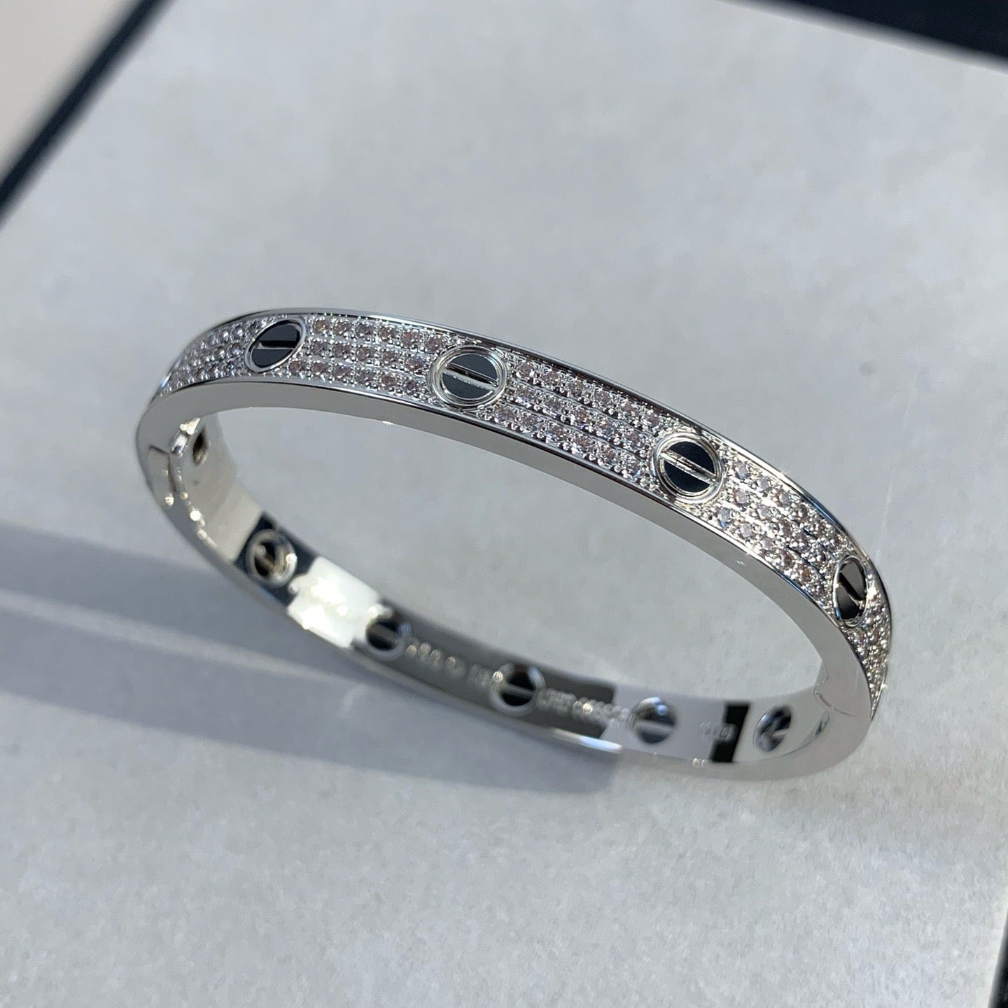 [GALE]LOVE BRACELET 6.1MM DIAMOND-PAVED CERAMIC