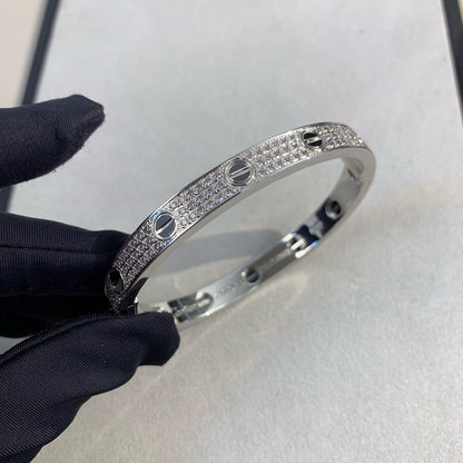 [GALE]LOVE BRACELET 6.1MM DIAMOND-PAVED CERAMIC