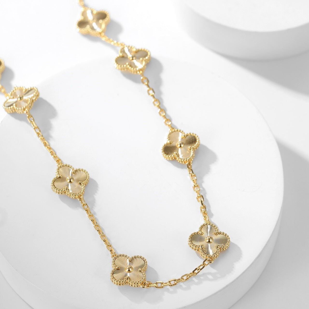 [GALE]CLOVER 10 MOTIFS LASER NECKLACE