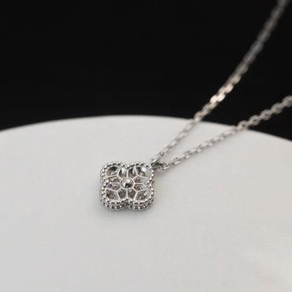[GALE]CLOVER MINI 9.5MM PENDANT DIAMOND NECKLACE