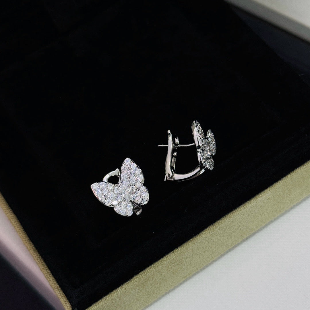 [GALE]BUTTERFLY ALL DIAMOND EARRINGS