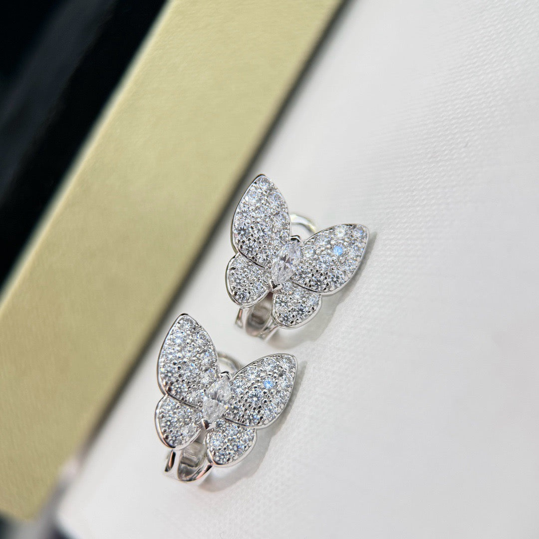 [GALE]BUTTERFLY ALL DIAMOND EARRINGS