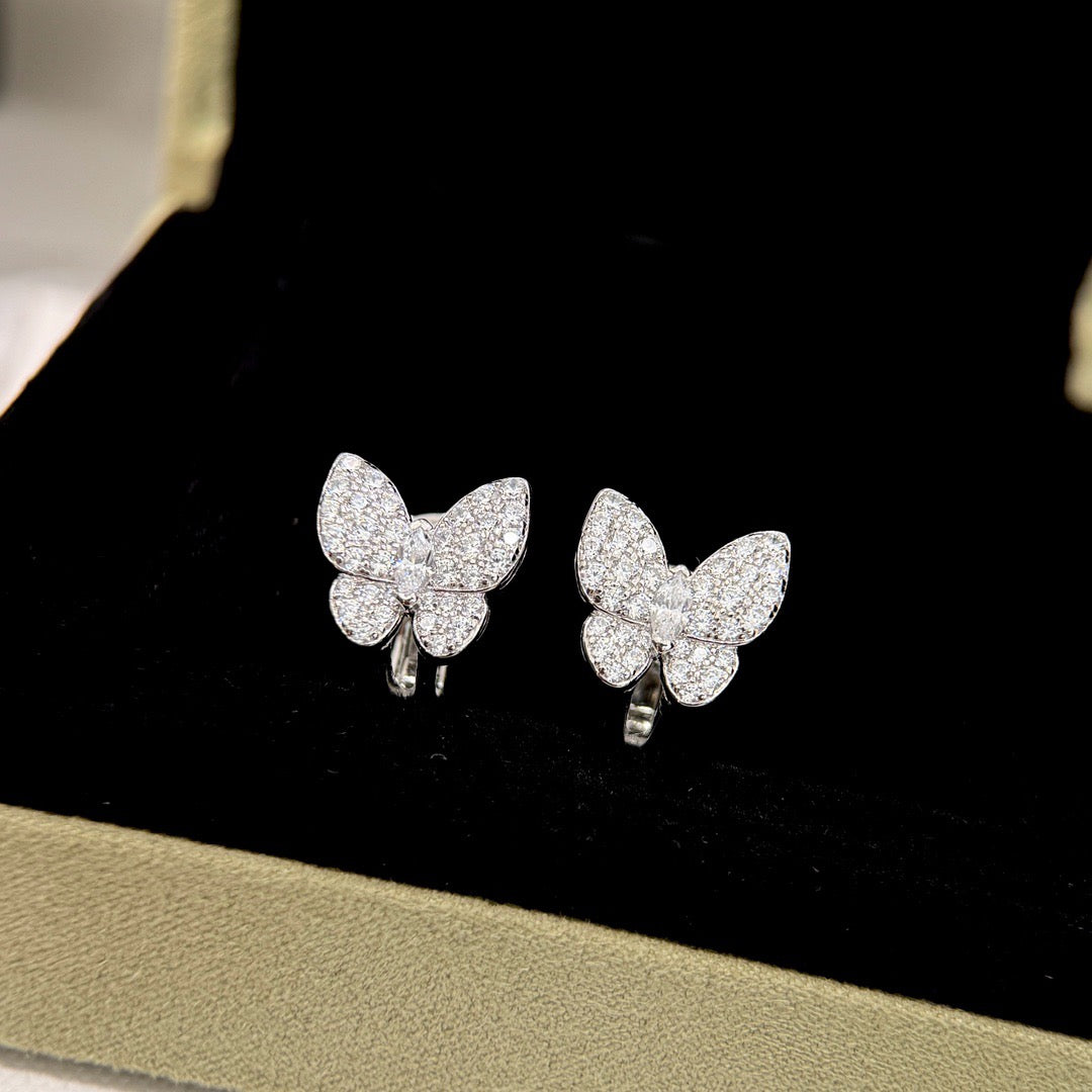 [GALE]BUTTERFLY ALL DIAMOND EARRINGS