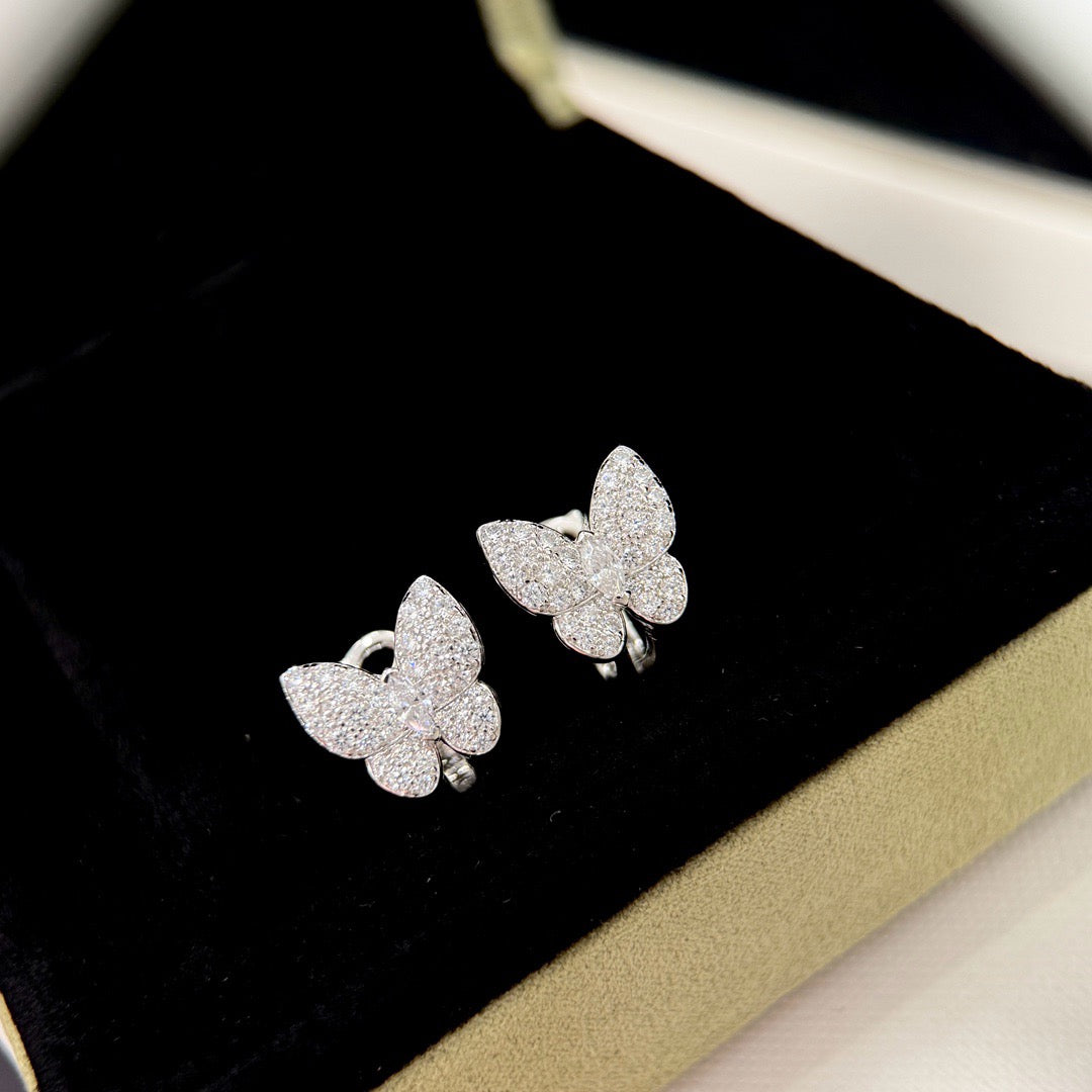 [GALE]BUTTERFLY ALL DIAMOND EARRINGS