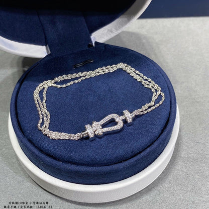 [GALE]FORCE SMALL HORSESHOE  DIAMOND CHAIN ROPE BRACELET