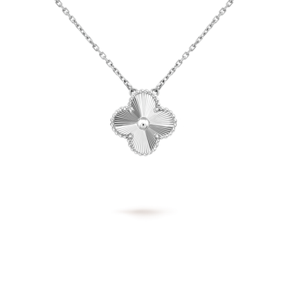 [GALE]CLOVER 15MM LASER NECKLACE SILVER