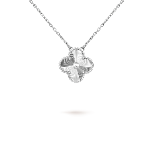 [GALE]CLOVER 15MM LASER NECKLACE SILVER
