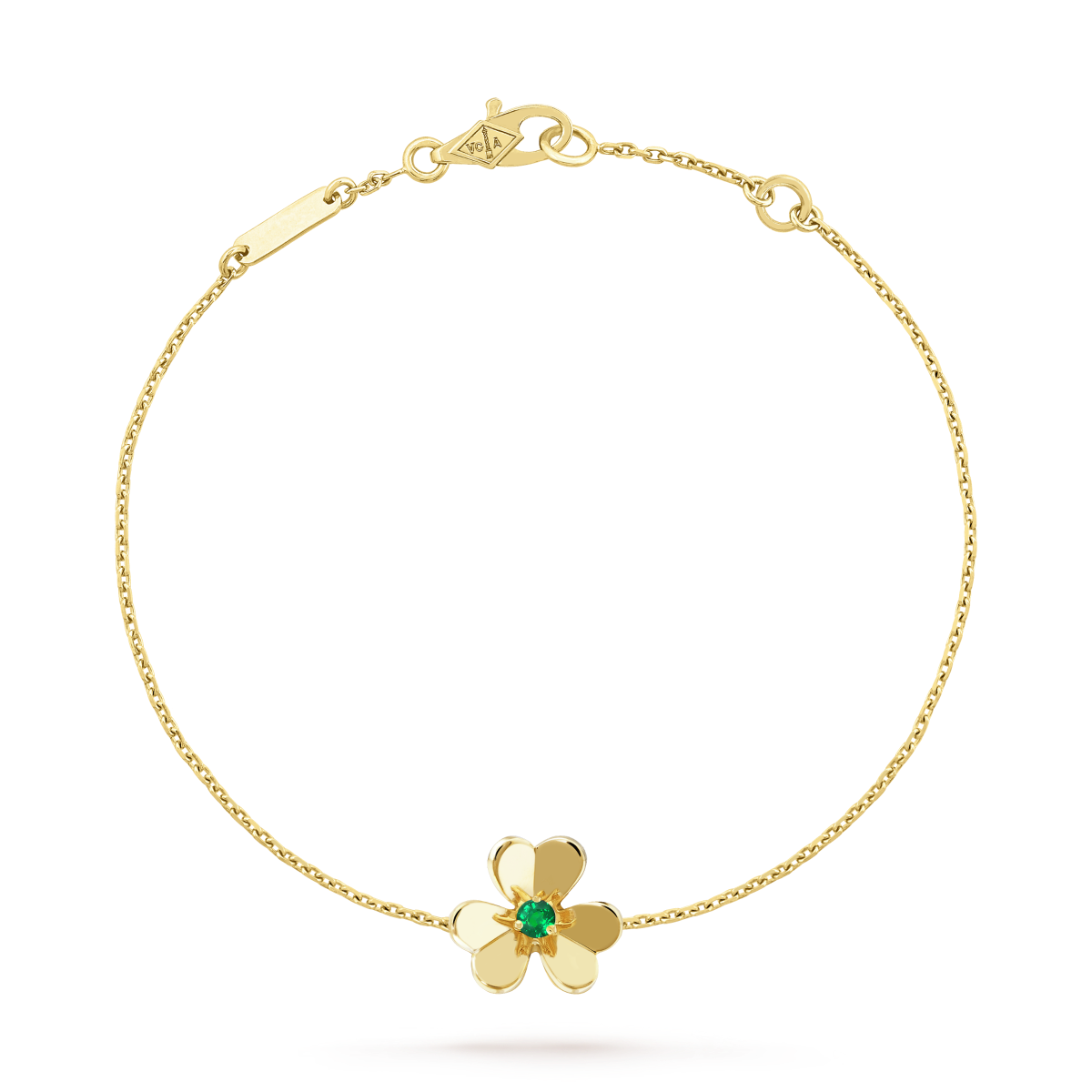 [NOVO]FRIVOLE GOLD BLUME ROSA MALACHIT ARMBAND