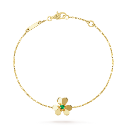 [NOVO]FRIVOLE GOLD BLUME ROSA MALACHIT ARMBAND