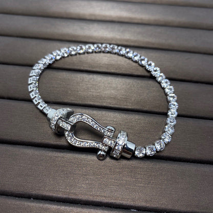 [GALE]FORCE  HORSESHOE  DIAMOND TENNIS BRACELET