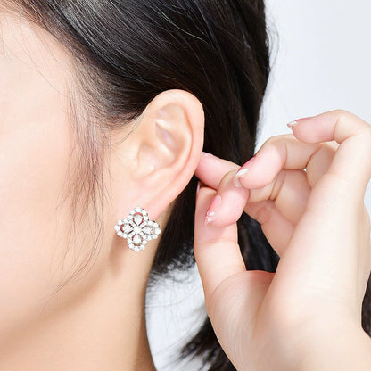 [GALE]LOOP EARRINGS FULL MOTIF DIAMOND 16MM