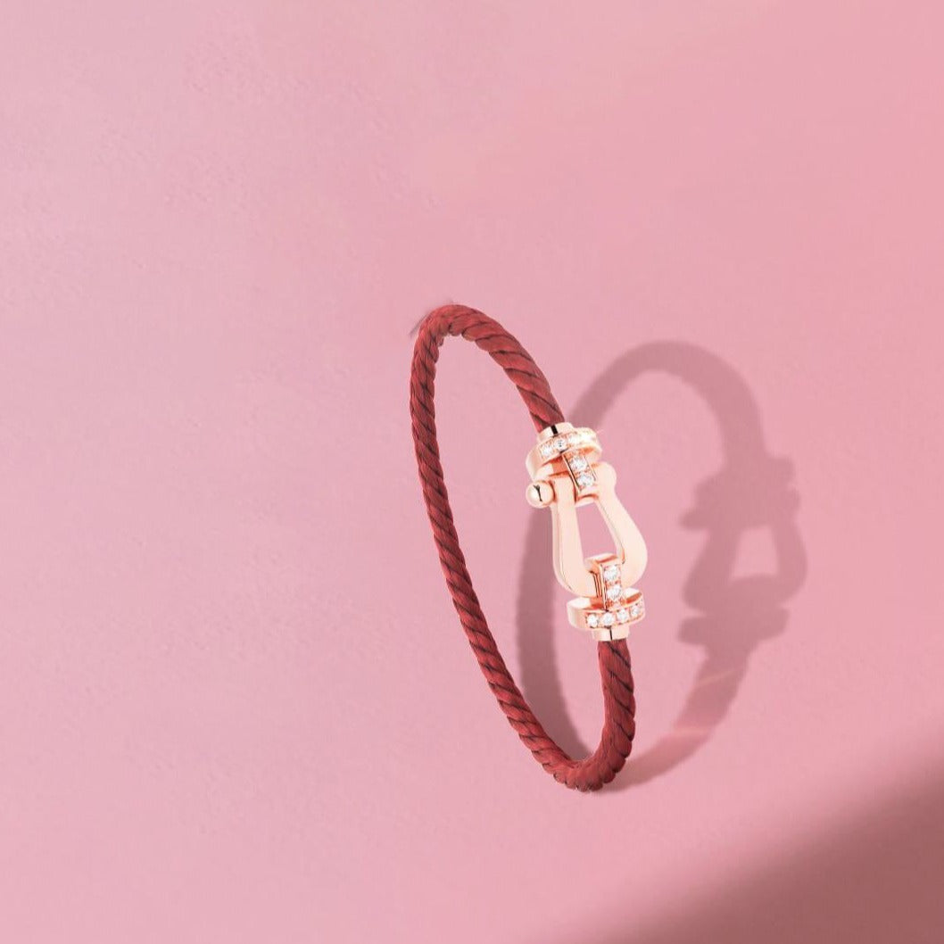 [GALE]FORCE 10 HALF DIAMOND PINK GOLD RED CORDERI LARGE AND MEDIUM MODEL