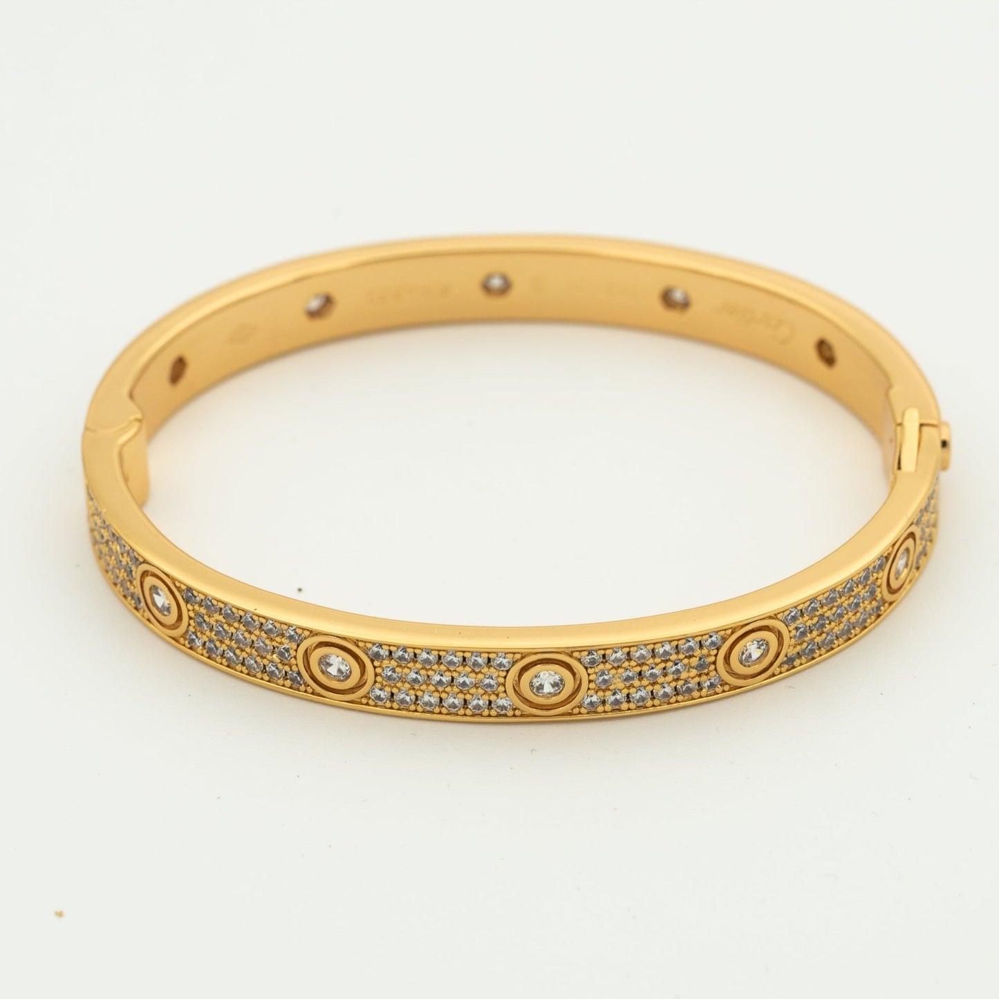 [GALE]LOVE BRACELET 6.1MM DIAMOND-PAVED 10 BIG DIAMONDS