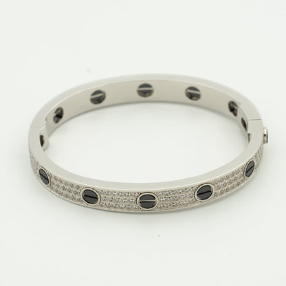 [GALE]LOVE BRACELET 6.1MM DIAMOND-PAVED CERAMIC