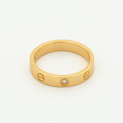 [GALE]LOVE RING 4MM 1 DIAMOND PINK GOLD