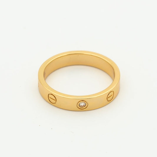[GALE]LOVE RING 4MM 1 DIAMOND PINK GOLD