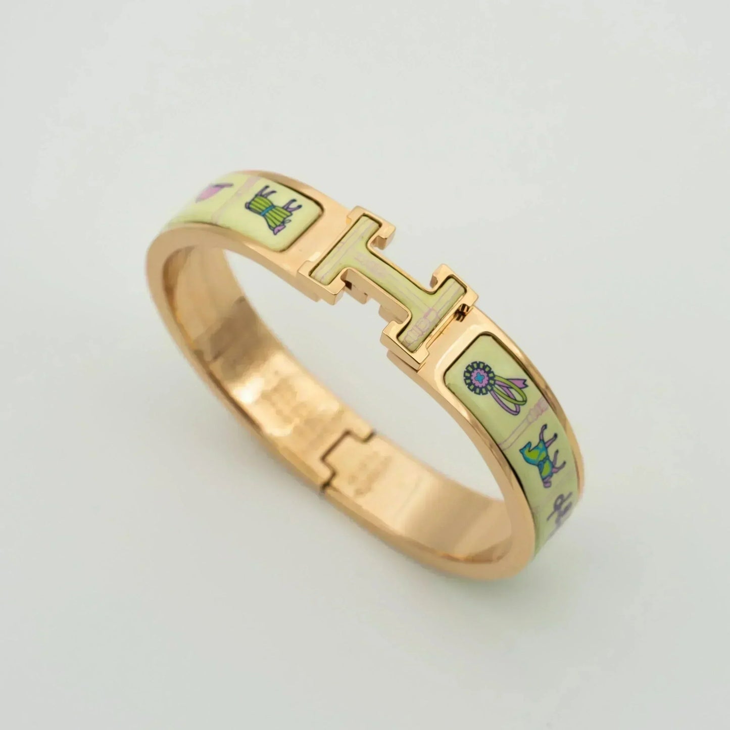 [GALE]H PINK GOLD BRACELET CREAM CERAMIC