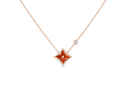 [GALE]STAR NECKLACE PINK GOLD 1 DIAMOND
