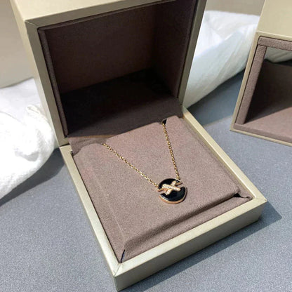 [GALE]JEUX DE ROSE GOLD DIAMOND NECKLACE