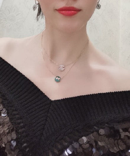 [GALE]JEUX DE PINK GOLD DIAMOND NECKLACE