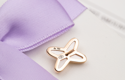 [GALE]JEUX DE WHITE MOP ROSE GOLD DIAMOND EARRINGS