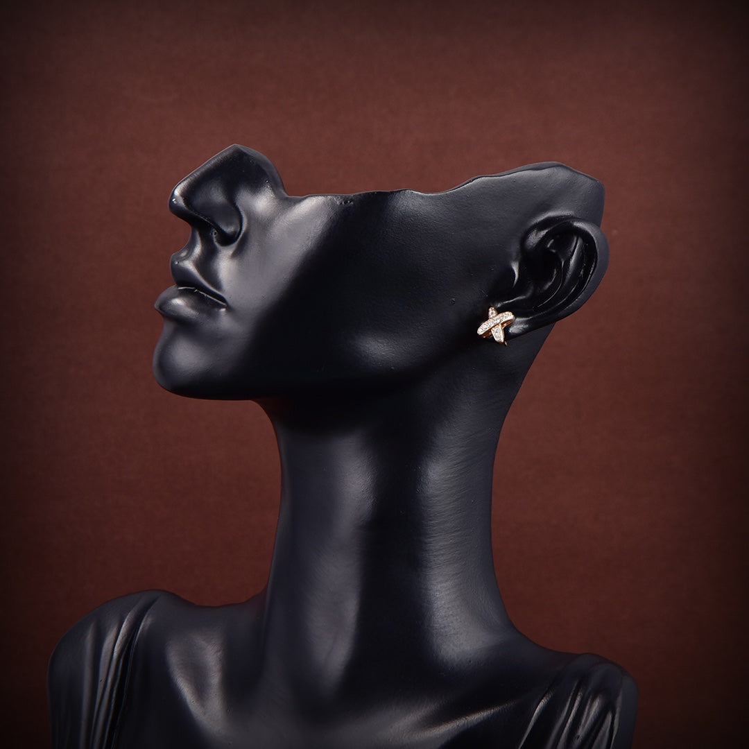 [GALE]JEUX DE GOLD DIAMOND EARRINGS