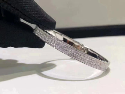[GALE]HM KELLY BRACELET IN SILVER AND FULL PAVE DIAMOND