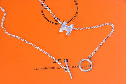 [GALE]HM NECKLACE H LETTER OVAL SERIES