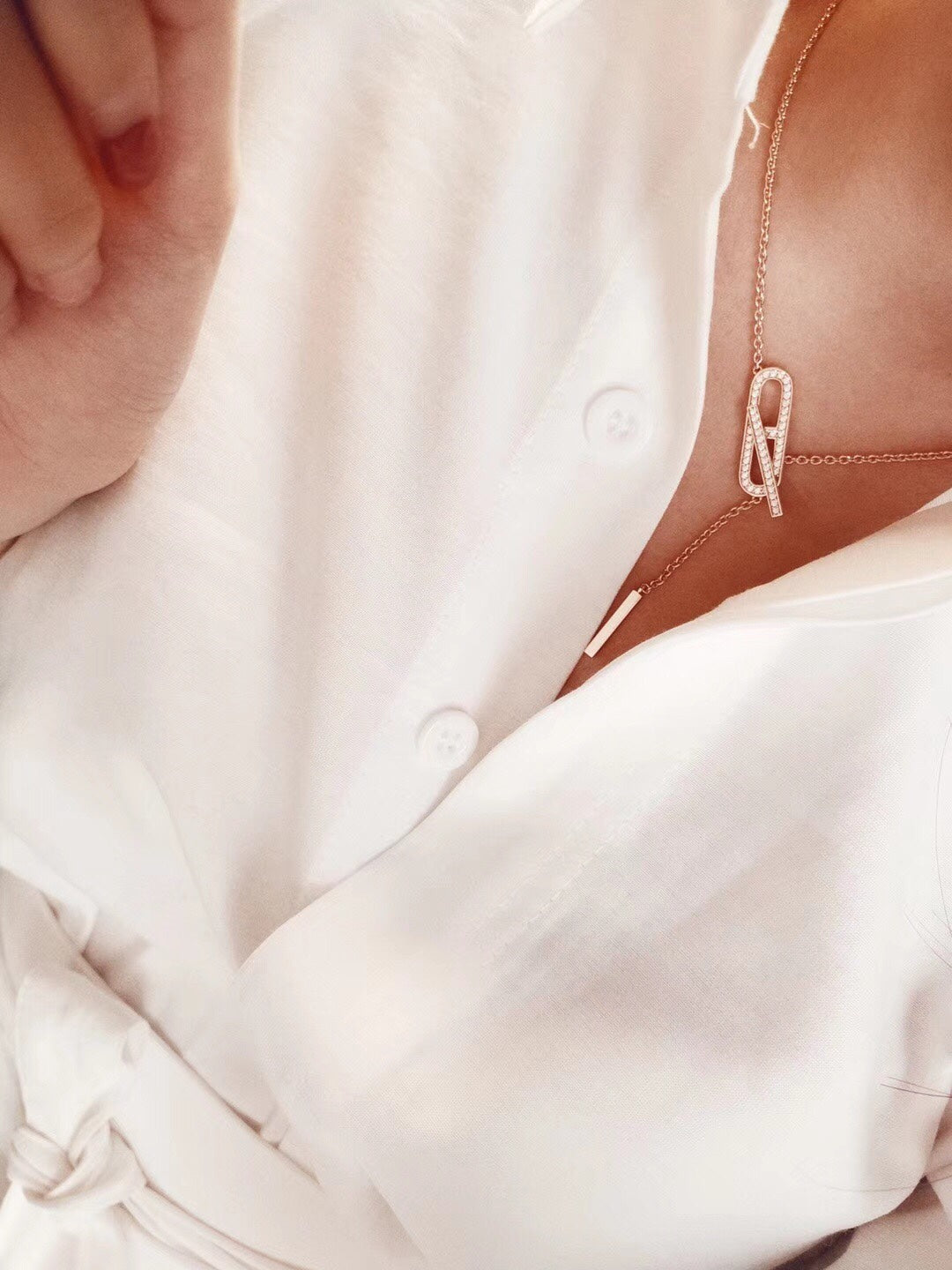 [GALE]HM FIRE PIG NOSE NECKLACE TRENDY STREET