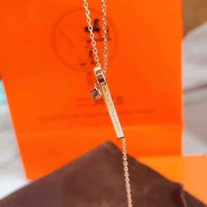 [GALE]HM NECKLACE PLATINUM ROSE GOLD DIAMOND