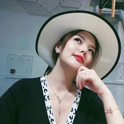 [GALE]HM NECKLACE PLATINUM ROSE GOLD DIAMOND