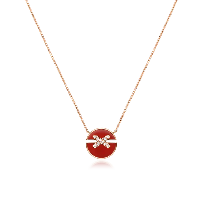 [GALE]JEUX DE ROSE GOLD DIAMOND NECKLACE