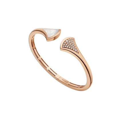 [GALE]DREAM BRACELET OPEN PINK GOLD MOP DIAMOND