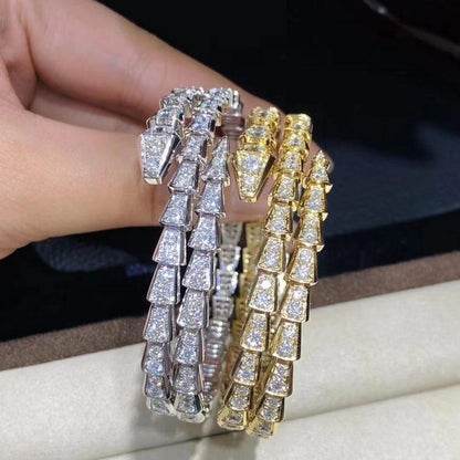 [GALE]SERPENTI BRACELET GOLD DIAMOND DOUBLE ROW