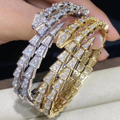 [GALE]SERPENTI BRACELET GOLD DIAMOND DOUBLE ROW