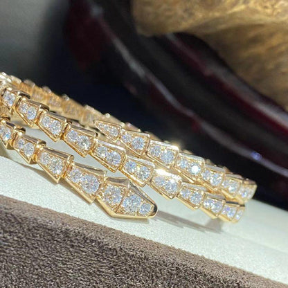 [GALE]SERPENTI BRACELET GOLD DIAMOND DOUBLE ROW