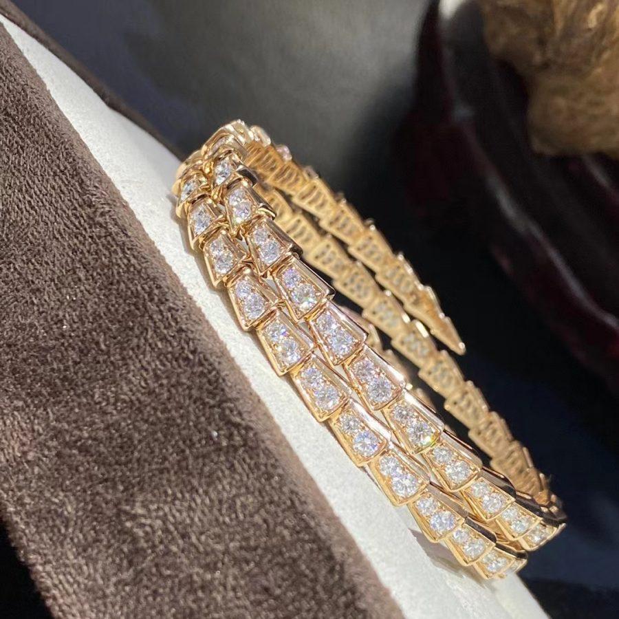 [GALE]SERPENTI BRACELET GOLD DIAMOND DOUBLE ROW