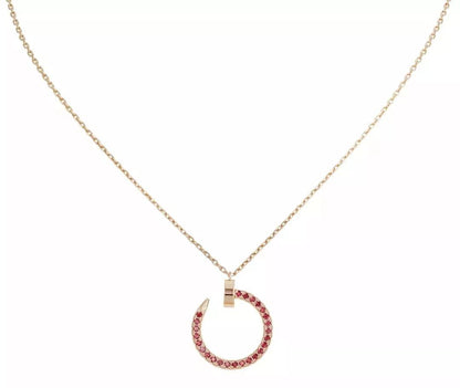 [GALE]JUSTE NECKLACE GOLD RED DIAMONDS
