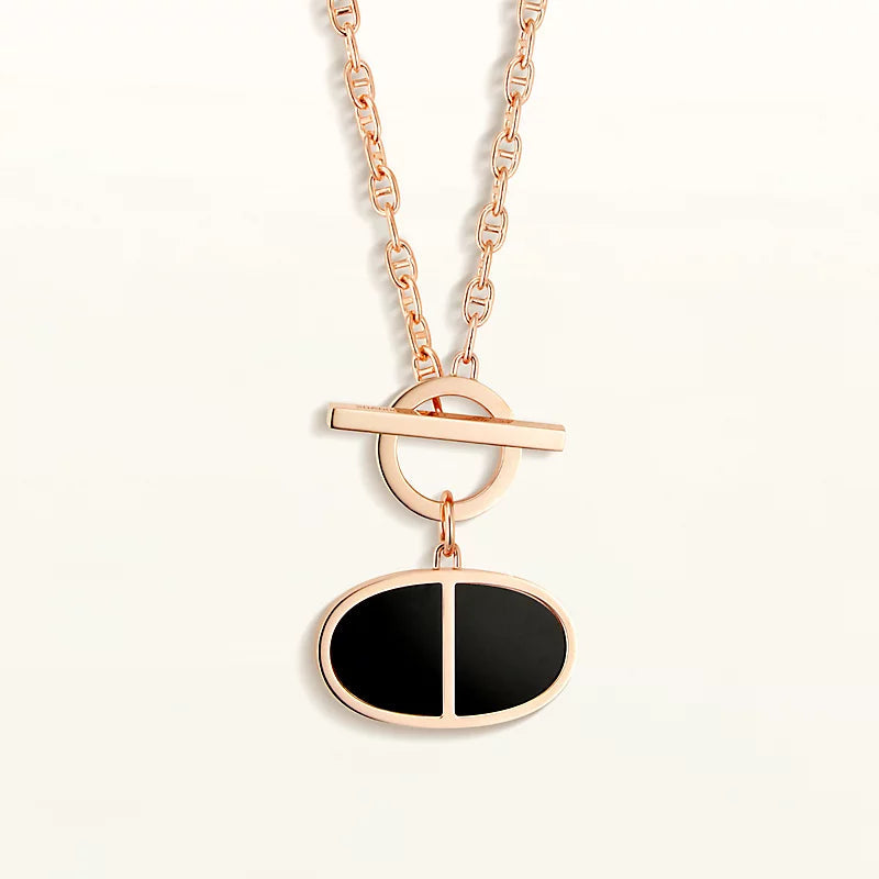 [GALE]CHAINE VERSO BLACK CERAMIC NECKLACE