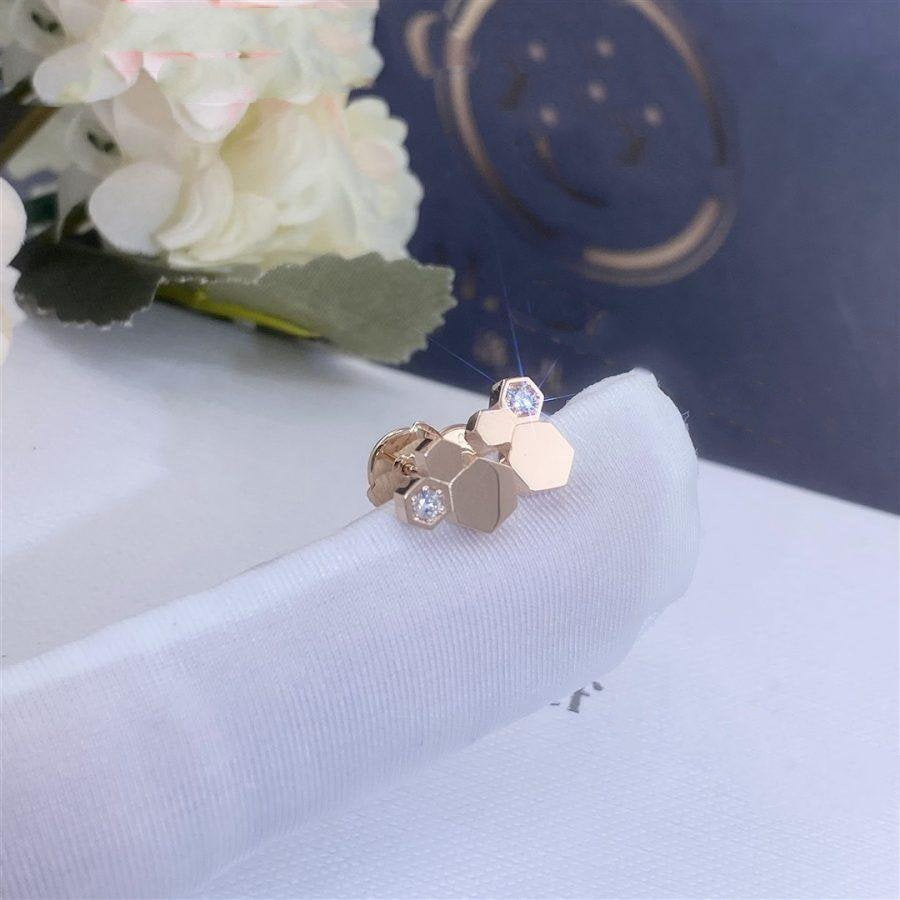 [GALE]BEE LOVE PINK GOLD DIAMOND EARRINGS