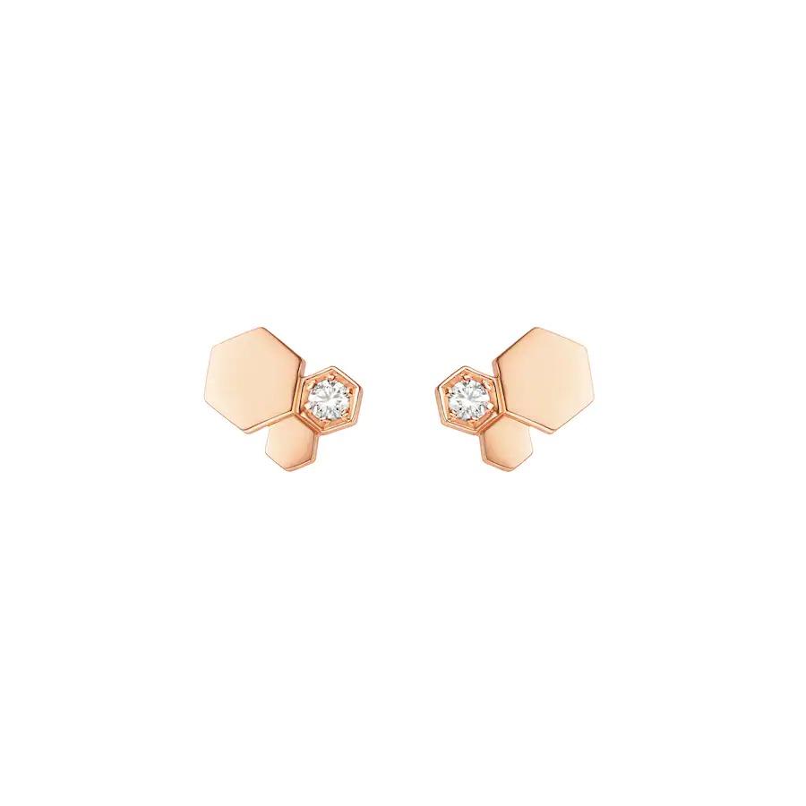 [GALE]BEE LOVE PINK GOLD DIAMOND EARRINGS