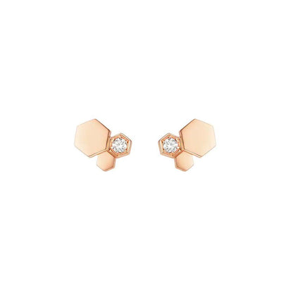 [GALE]BEE LOVE PINK GOLD DIAMOND EARRINGS