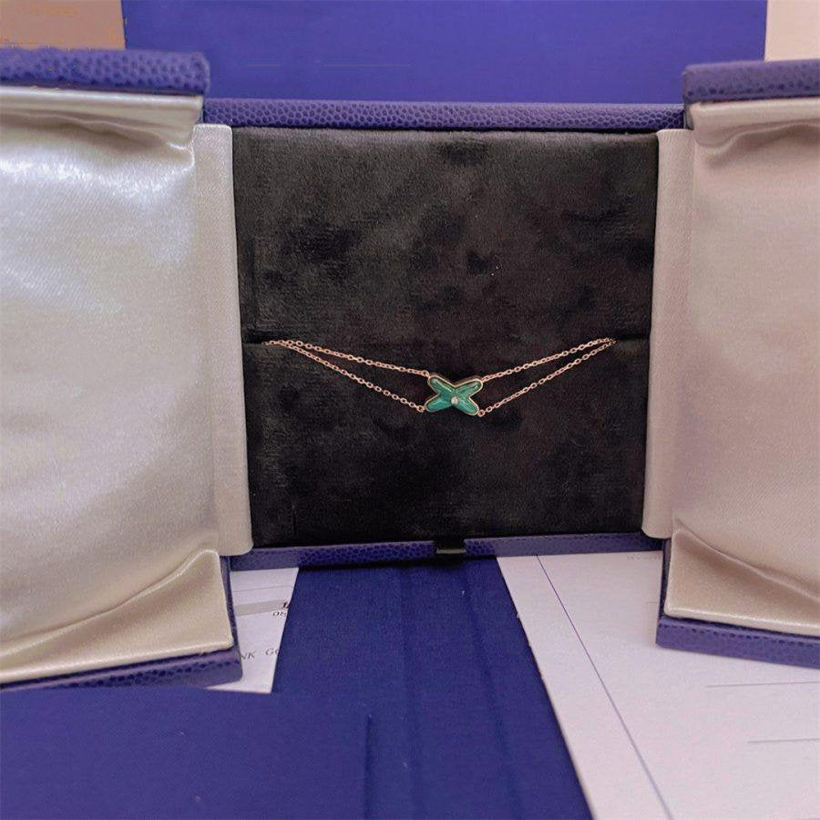 [GALE]JEUX BRACELET MALACHITE PINK GOLD 1 DIAMOND